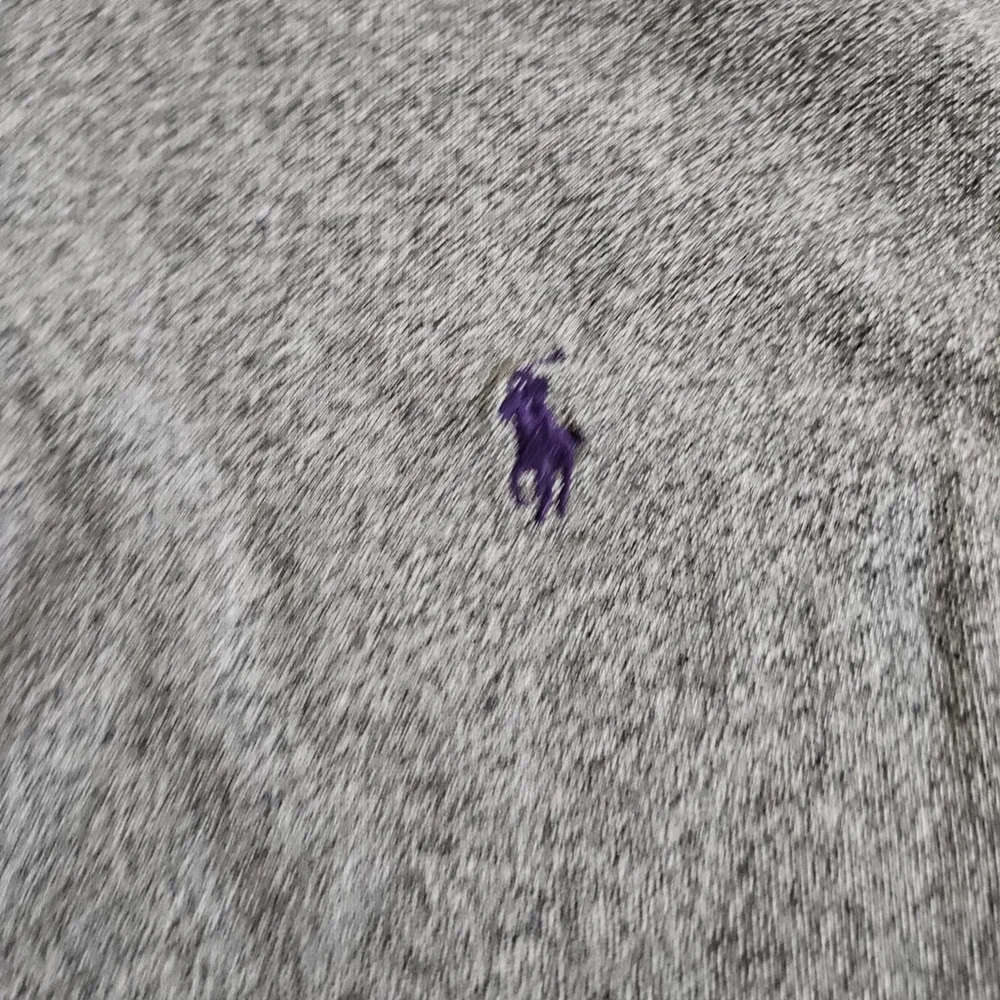 Vintage‎ Polo Ralph Lauren Polo Shirt Mens Size Large Grey W Purple Pony